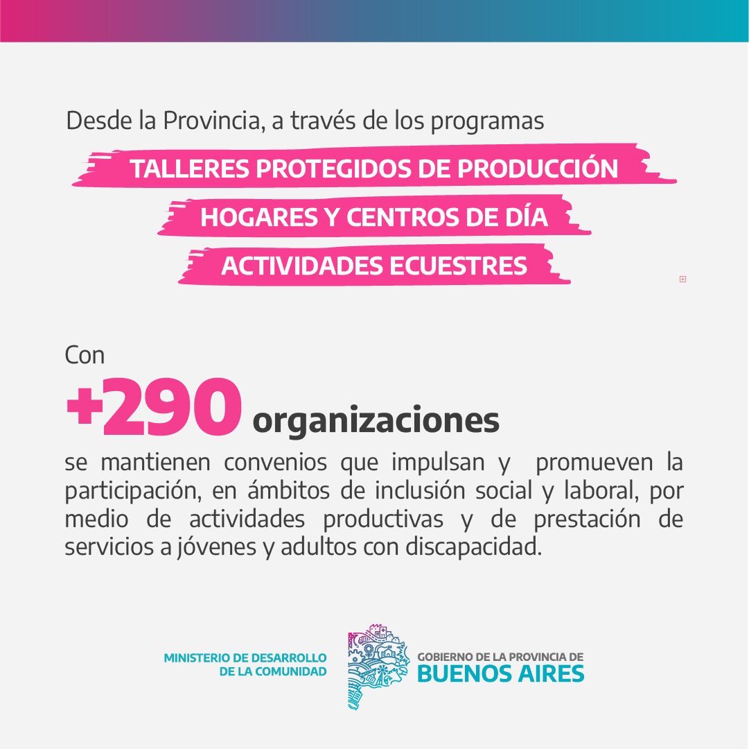 PoliticasPBA's tweet photo. 📌 En el aniversario de la incorporación a la Convención sobre los Derechos de las Personas con Discapacidad en Argentina, reafirmamos nuestro compromiso de seguir trabajando para garantizar derechos y oportunidades para todas las personas❤️🙌🏻 https://t.co/uk4JkxvuzD