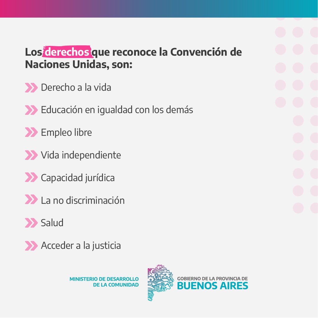 📌 En el aniversario de la incorporación a la Convención sobre los Derechos de las Personas con Discapacidad en Argentina, reafirmamos nuestro compromiso de seguir trabajando para garantizar derechos y oportunidades para todas las personas❤️🙌🏻