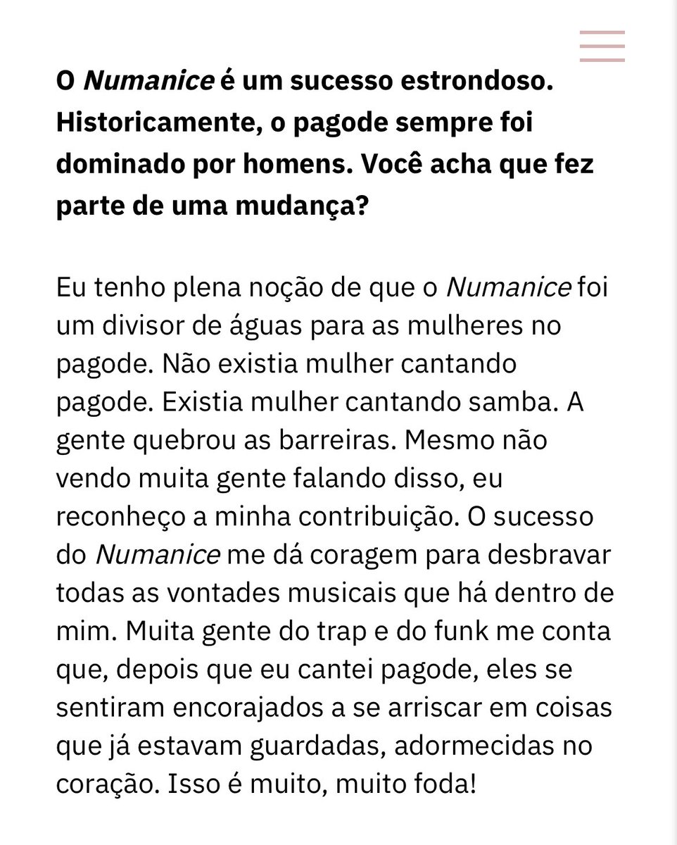 TemiCastle's tweet photo. LUDMILLA para #ELLEView sobre como é ter sucesso e dominar um gênero musical dominado por homens como o pagode. https://t.co/MXQl15Pqum
