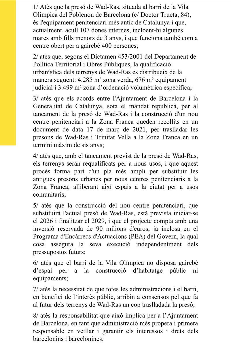 📍El destí dels terrenys de Wad-Ras ha de respondre a les necessitats reals de la #VilaOlímpica, una gran oportunitat per generar #habitatgepúblic, zona verda i equipaments. Cal evitar qualsevol temptació de venda. És el moment de planificar el futur!

📢<a href="/ERCSantMarti/">ERC Sant Martí</a> proposem👇🏻