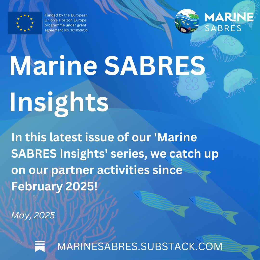 Marine SABRES Project (@marinesabres) on Twitter photo We are happy to announce that the newest issue of our '<a href="/MarineSABRES/">Marine SABRES Project</a> Insights' series is now available through our project Substack!
Access your copy in the link below:
🔗 bit.ly/3SeDgNj We are happy to announce that the newest issue of our '<a href="/MarineSABRES/">Marine SABRES Project</a> Insights' series is now available through our project Substack!
Access your copy in the link below:
🔗 bit.ly/3SeDgNj