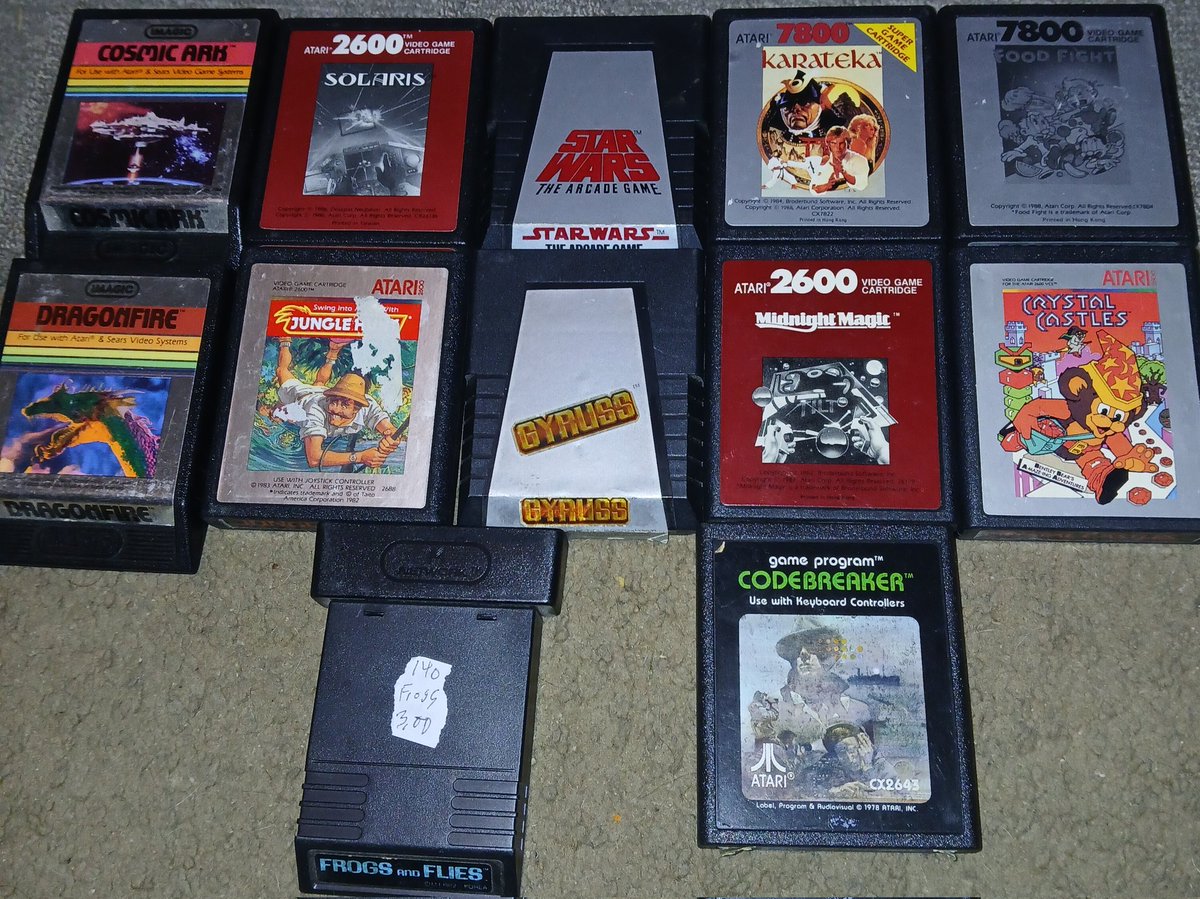 retro_man's tweet photo. I don't buy Atari games too often, but I couldn't pass on these for $50. Star Wars alone is worth $70. https://t.co/lrn8FIlDPe