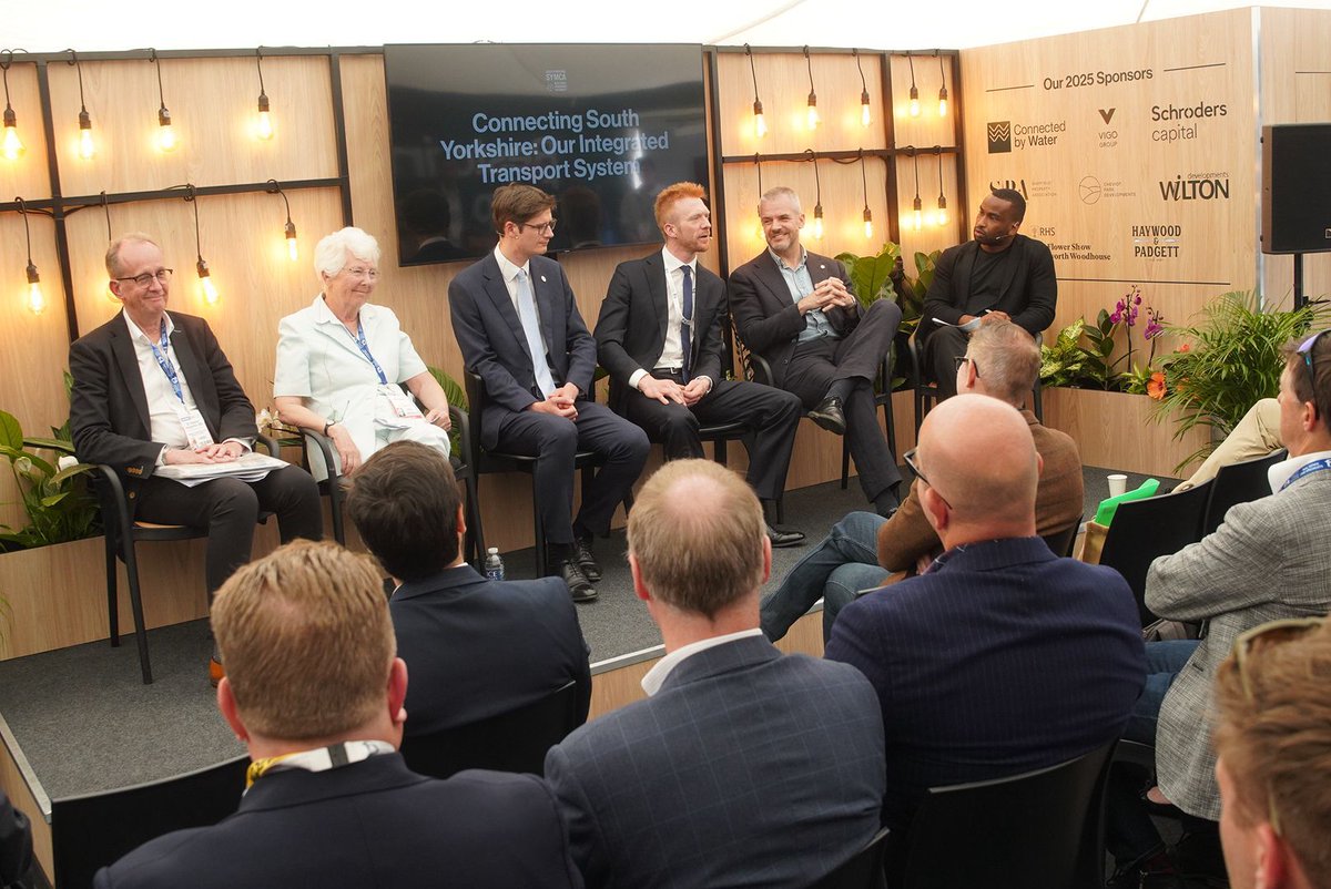 South Yorkshire Mayoral Combined Authority (@southyorksmca) on Twitter photo We were delighted to have Muyiwa Oki, <a href="/RIBA/">Royal Institute of British Architects</a> President, leading this afternoon’s panel on connecting South Yorkshire at #UKREiiF.
South Yorkshire’s Mayor, <a href="/olivercoppard/">Oliver Coppard</a>, was joined by Active Travel Commissioner <a href="/Ed_Clancy/">Ed Clancy OBE</a> and the region’s leaders to discuss how we are taking We were delighted to have Muyiwa Oki, <a href="/RIBA/">Royal Institute of British Architects</a> President, leading this afternoon’s panel on connecting South Yorkshire at #UKREiiF.
South Yorkshire’s Mayor, <a href="/olivercoppard/">Oliver Coppard</a>, was joined by Active Travel Commissioner <a href="/Ed_Clancy/">Ed Clancy OBE</a> and the region’s leaders to discuss how we are taking