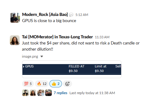 modern_rock's tweet photo. $GPUS gave the @MyInvestingClub room heads up BEFORE the move even started at 5am market time when it was still $4.85 !

#MyInvestingClub https://t.co/4eeenc4cvw