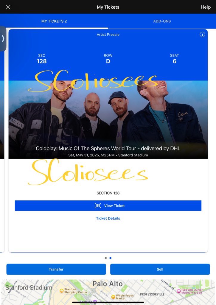 SColiosees's tweet photo. WTS URGENT!!!
 
selling x2 coldplay tickets for may 31 @ stanford

will be sold at RTP including fees (negotiable) !!!

pls check photo for more info or feel free to dm me if u have any questions

want to clear this asap so pls help me😭🙏

tags: lf wtb tix us california stadium https://t.co/xy8DCRaBOX