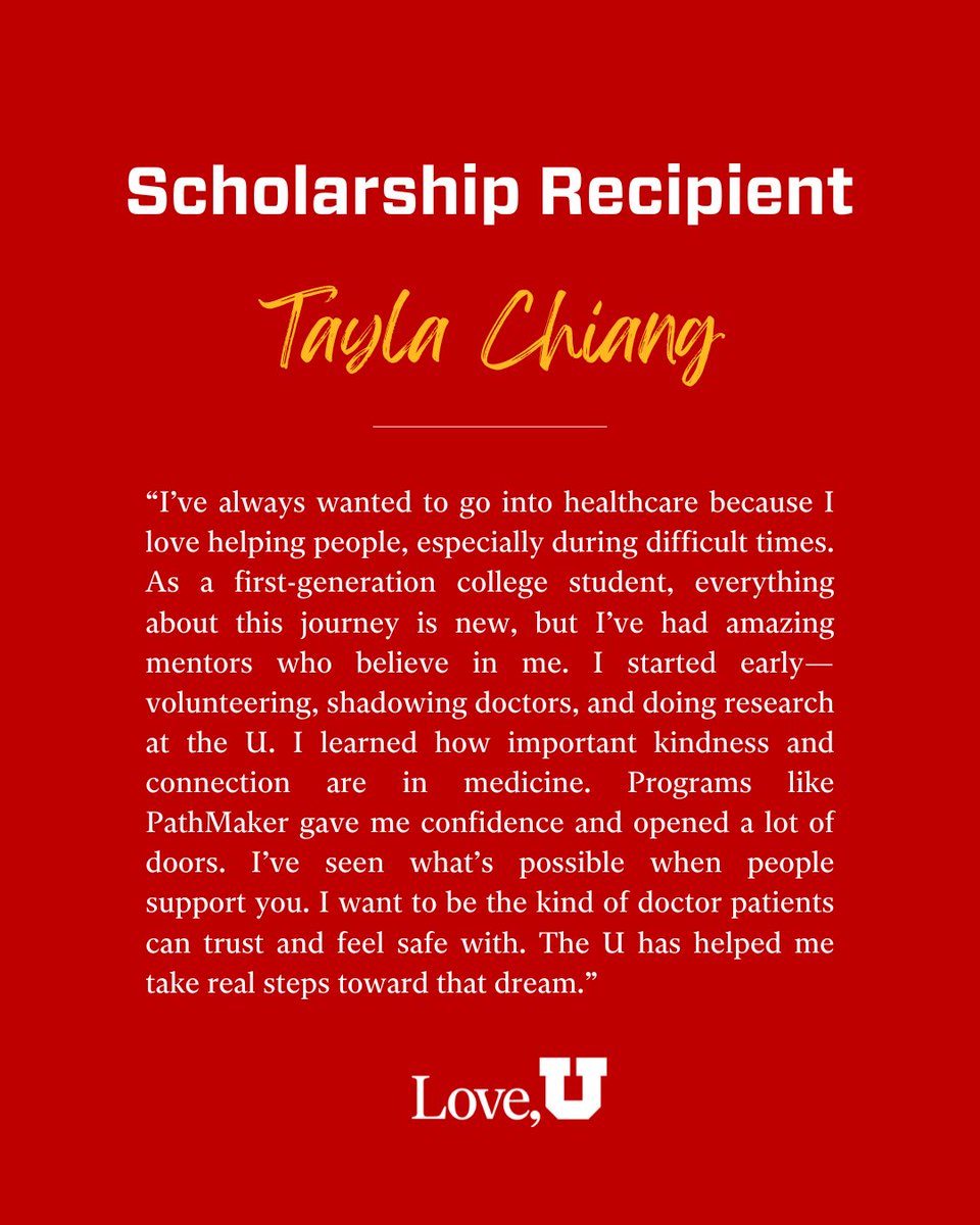 Tayla Chiang is turning her passion for helping others into purpose at the U. As a first-gen student, she’s volunteering, researching, and shadowing surgeons to become the doctor patients can count on. Help make a difference for future doctors at: shorturl.at/RHnYI