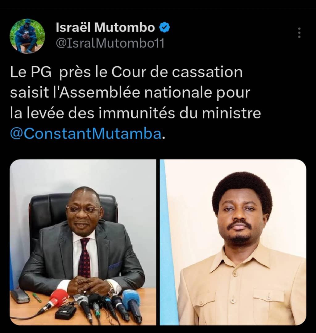 Odiatshimanga1's tweet photo. C'était prévisible ! 

Les mafieux judiciaires cherchaient à tout prix la meilleure façon d'étouffer ce jeune ministre MUTAMBA qui dénonce leurs stratégies.

Le message est clair pour ce coup : OKO KENDAKA MAIS BISO TOKO TIKALA. https://t.co/gcSh4Xh75I