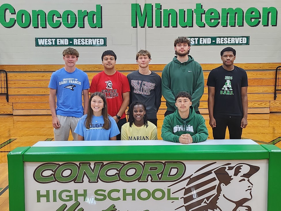 cminutemen's tweet photo. It was our pleasure to recognize eight CHS seniors this morning who signed their letters of intent to continue their academic and athletic careers next year in college!  You can find more details and pictures on our website here:
https://t.co/mTIAnoSQEl https://t.co/872RKxD04K