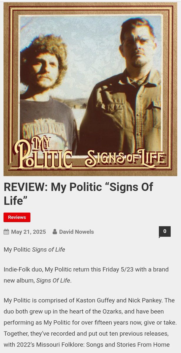 "I’ve had it in a pretty steady rotation and it’s easily one of my favorite albums of 2025 so far. Essentially, it’s a gem of an album, one that current fans of MP will most certainly love, while also being a perfect introduction for those new to the duo." americanahighways.org/2025/05/21/rev…