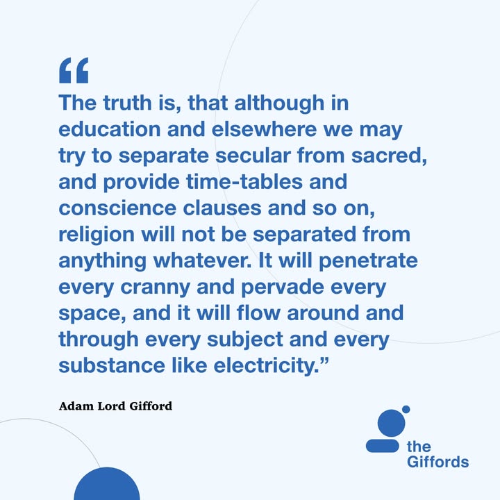 GiffordLectures's tweet image. Lord Gifford challenged traditional ideas of the sacred/secular divide. #TheGiffords