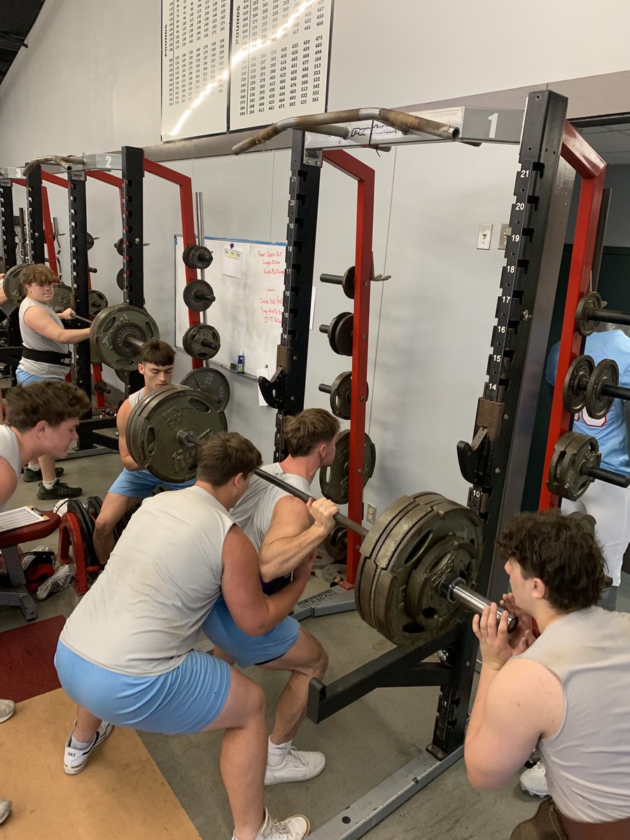 Another big day in the weight room. Raiders moving some heavy things! 🔥🔥 More personal bests all around the room.