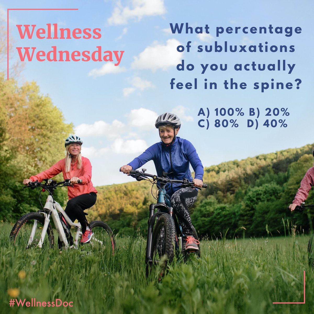 WellnessDoc2's tweet photo. Do You Feel Subluxations? 

Most spinal subluxations are silent.  Only about 10–20 % ever shout with pain—meaning up to 90 % can go undetected  for months (even years) before you notice a thing.

WellnessdocBlog —> https://t.co/mqKYZdIVON

#ChiropracticCare #SpinalHealth https://t.co/RC3diz5dBk