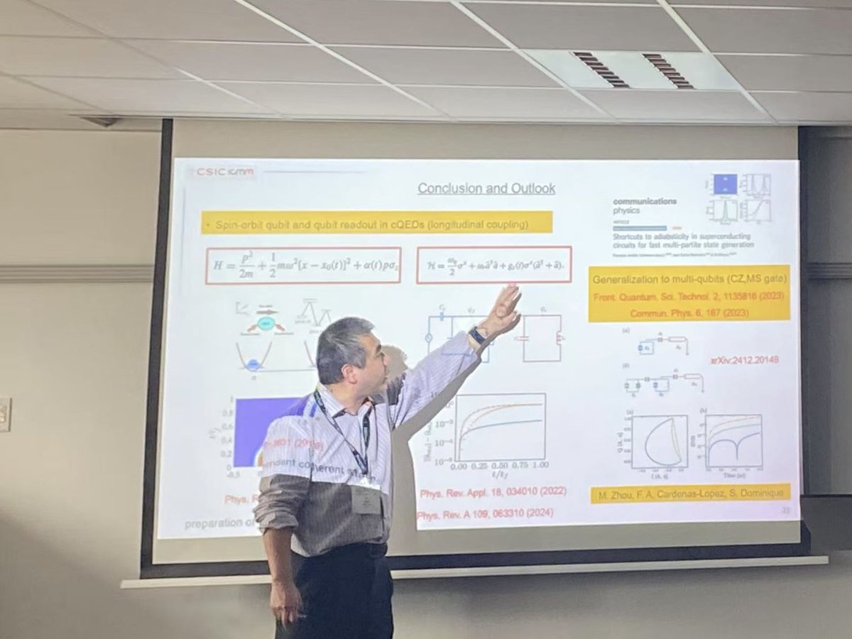 Xi Chen (@xichen_sta) on Twitter photo Give a talk on optimal control of open system and improved qubit readout in circuit QED <a href="/QuantumConf/">QUANTUM MATTER CONFERENCE</a> 2025, Grenoble, France. Give a talk on optimal control of open system and improved qubit readout in circuit QED <a href="/QuantumConf/">QUANTUM MATTER CONFERENCE</a> 2025, Grenoble, France.