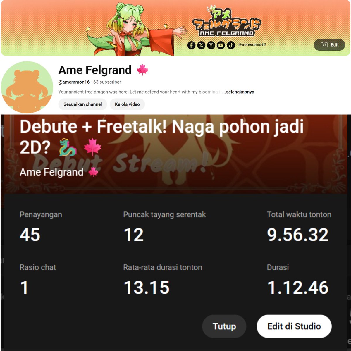 amemmon16's tweet photo. THANK YOU YANG UDAH MAMPIR KE DEBUTE AKYUHHH!✨

Senangnya banyak yang mampir, terima kasih dukungannya. Dan juga gak kerasa sudah 63 Subs! Senangnyaaaa

Dan sekarang naga kalian sudah mengantuk, ehe
Thanks yaaaa https://t.co/h1ynHFJsGZ
