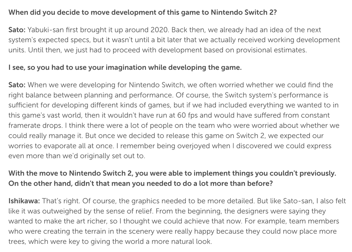 OatmealDome's tweet photo. [Mario Kart World]

The game's development started in March 2017 as a Switch 1 game, and was moved to the Switch 2 sometime after 2020.

The dev team was struggling to get the game working on the Switch 1 with the features, graphics, and frame rate they wanted. https://t.co/uj8lqROvXt