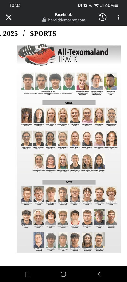 Denison HS Track & Field (@denisontrack) on Twitter photo Congratulations on the All-Texomaland selections!! <a href="/10ThomasRendon/">Thomas Rendon</a>, Josh Akin, & <a href="/Layla_THE1/">Layla Flowers</a>
Represented the YellowJackets in an amazing way all season long!! Great things to come!!
<a href="/LuperJoel/">Loop</a> <a href="/Coachclintburns/">Clint Burns</a> Congratulations on the All-Texomaland selections!! <a href="/10ThomasRendon/">Thomas Rendon</a>, Josh Akin, & <a href="/Layla_THE1/">Layla Flowers</a>
Represented the YellowJackets in an amazing way all season long!! Great things to come!!
<a href="/LuperJoel/">Loop</a> <a href="/Coachclintburns/">Clint Burns</a>