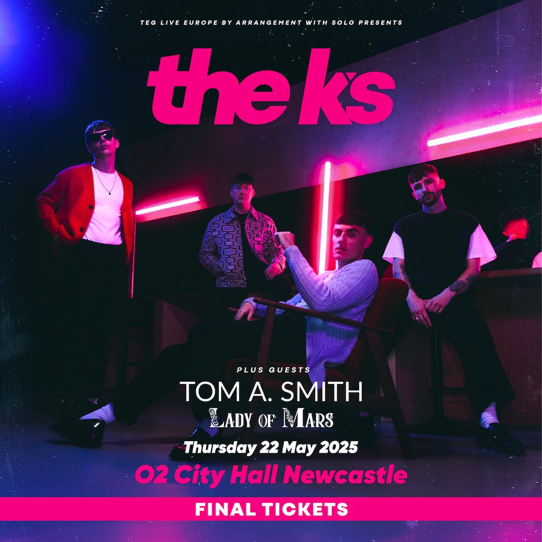 THE K'S (@theksuk) on Twitter photo NEWCASTLE
We play <a href="/O2CityHall/">O2 City Hall Newcastle</a> tomorrow for the final date of the tour and we can’t wait 🖤🩷
Final few tickets available below x
shorturl.at/SC4vK NEWCASTLE
We play <a href="/O2CityHall/">O2 City Hall Newcastle</a> tomorrow for the final date of the tour and we can’t wait 🖤🩷
Final few tickets available below x
shorturl.at/SC4vK