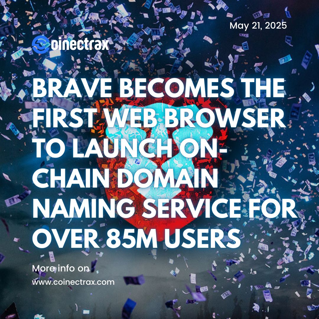 CoinectraX's tweet image. The web browser Brave has become the first major browser to launch its own on-chain top-level domain '.brave' in partnership with Unstoppable Domains and powered by Polygon. #Crypto #Brave #CoinectraX #Polygon | coinectrax.com/news