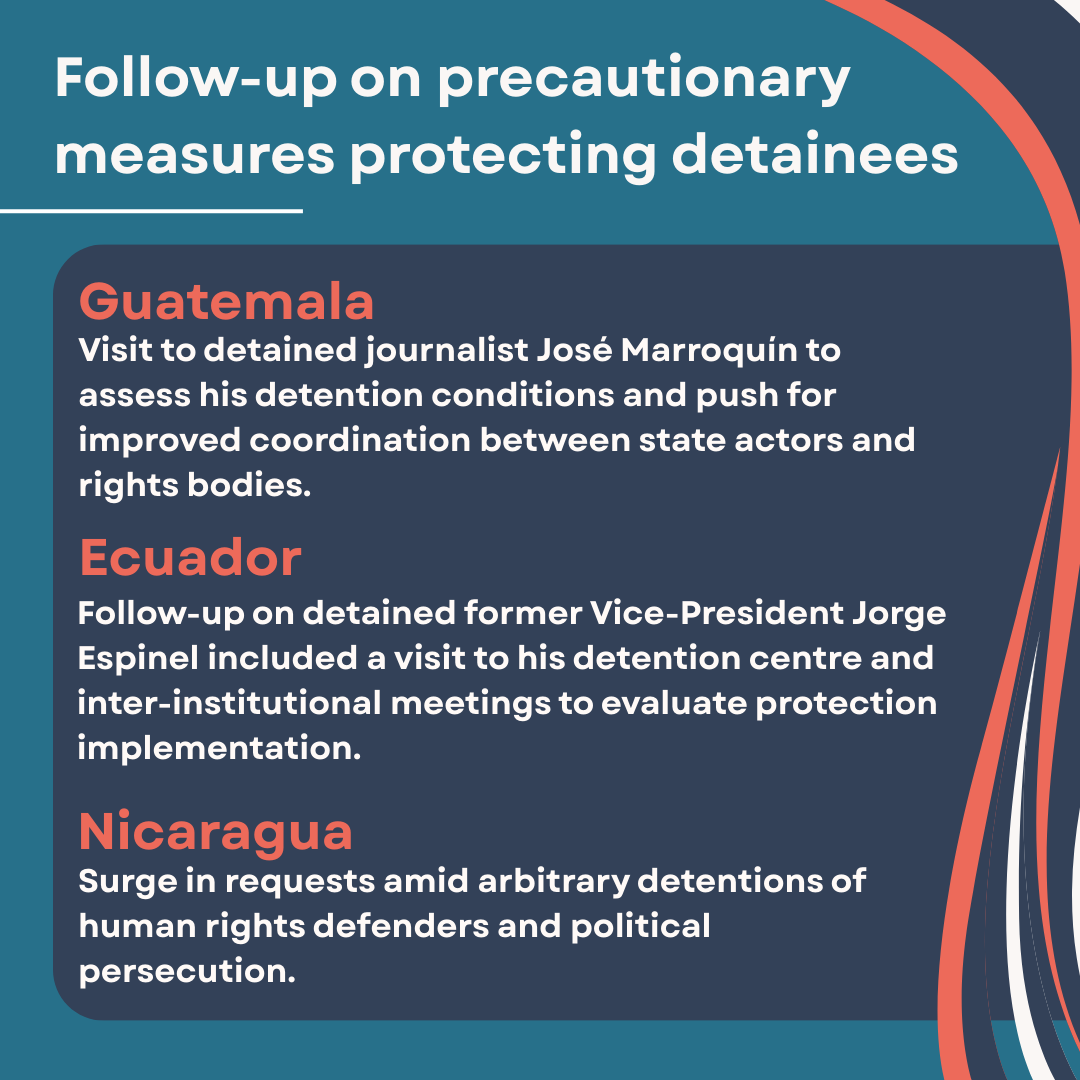 IMPACTUM The ERC project (@impactum_erc) on Twitter photo The Inter-American Commission on Human Rights’ Annual Report is out! 💡
Read below to learn more about precautionary measures issued by the <a href="/CIDH/">CIDH - IACHR</a> in 2024 and their protection of detainees. 👇
#humanrights #LatinAmerica #IACHR #CIDH #OAS The Inter-American Commission on Human Rights’ Annual Report is out! 💡
Read below to learn more about precautionary measures issued by the <a href="/CIDH/">CIDH - IACHR</a> in 2024 and their protection of detainees. 👇
#humanrights #LatinAmerica #IACHR #CIDH #OAS