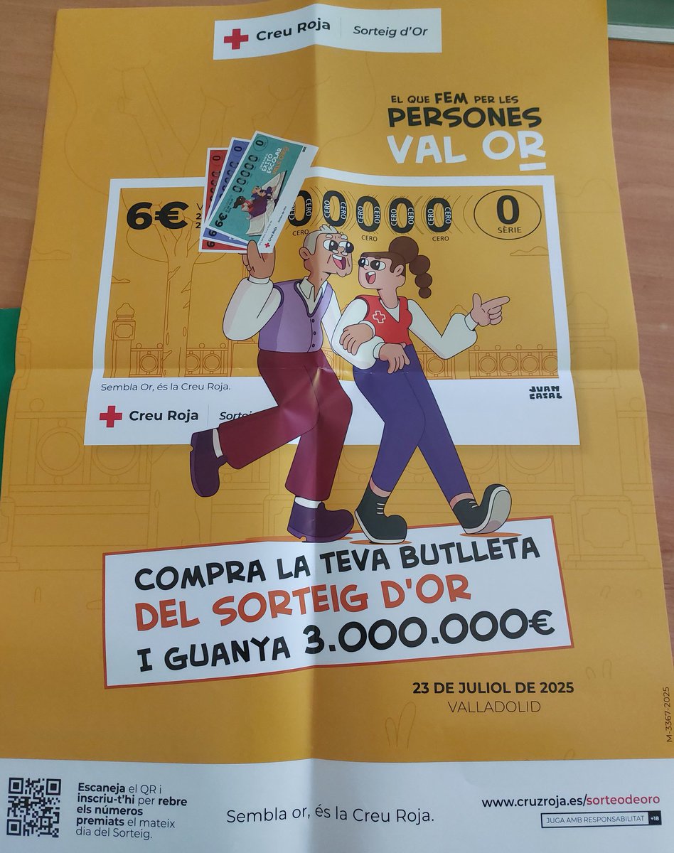 Comença la venda de loteria de l'or en diferents espais de la comarca Pla d'Urgell. 
Per a més informació, envieu un missatge o podeu trucar.

Moltes gràcies!