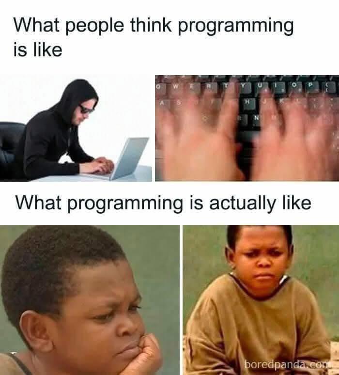 _devJNS's tweet image. programming is 90% thinking and 10% typing