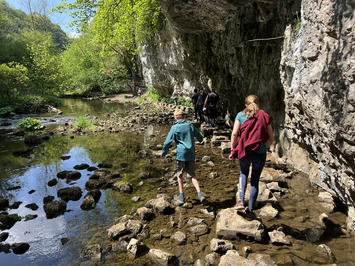 It was a beautiful weekend to explore the nearby Tideswell Dale, Millers Dale and the stepping stones by the river Wye.  We're lucky to have such beautiful walks close to the centre. #peakdistrict  #walking