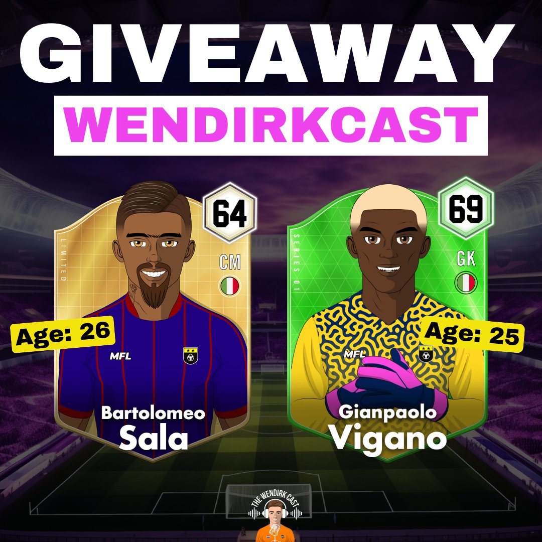 WenDirkCast (@wendirkcast) on Twitter photo 🎁WENDIRK GIVEAWAY🎁
We are giving away 2 players as part of our first WenDirkCast Q&A of 2025!
To enter:
1⃣ Follow <a href="/WenDirkCast/">WenDirkCast</a>
2⃣ Retweet 🔄
3⃣ Reply with a question for our Q&A!🤔
Winners announced in the episode!🎉
Good Luck - the deadline for questions is 6 pm BST - 🎁WENDIRK GIVEAWAY🎁
We are giving away 2 players as part of our first WenDirkCast Q&A of 2025!
To enter:
1⃣ Follow <a href="/WenDirkCast/">WenDirkCast</a>
2⃣ Retweet 🔄
3⃣ Reply with a question for our Q&A!🤔
Winners announced in the episode!🎉
Good Luck - the deadline for questions is 6 pm BST -