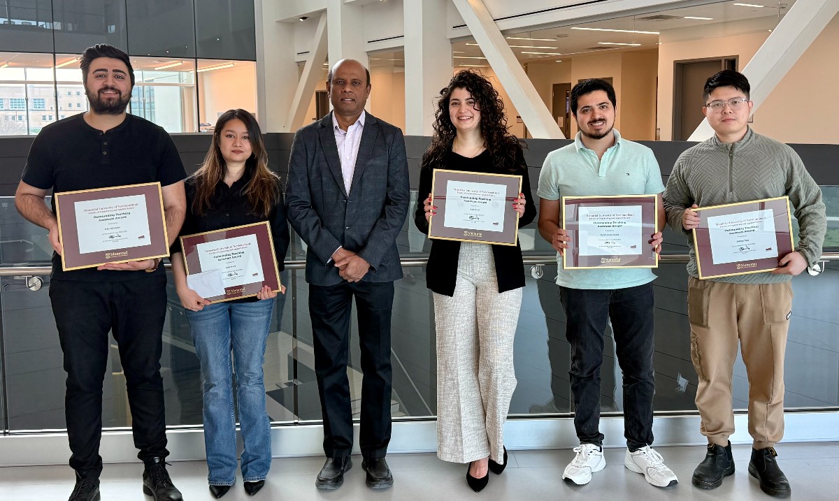 🌟 Celebrating Our Outstanding TAs! 🎓 Dr. Bipul Hawlader proudly presented the 2025 Outstanding TA Awards to recognize our exceptional Engineering TAs

🏆 Congrats to Abdelrahman Elsafty, Sarah Khalil, Erfan Mansoori, Saifa Prioty &amp; Zhiding Yang!

#TAAppreciation #MUNEngineering