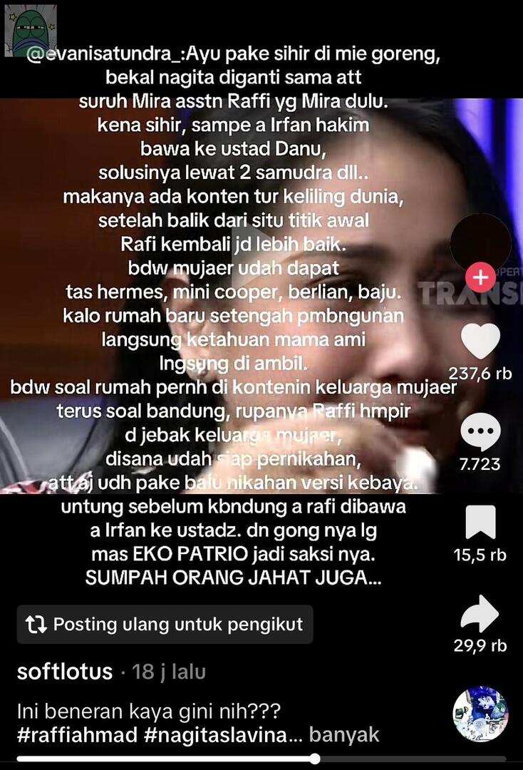tanyarlfes's tweet image. tanyarl sebenernya berita ini bener apa hoax sih? pakai santet segala jujur serem bgt kalau ternyata fitnah, apa lg belum ada bukti kuat cuma sekedar katanya katanya