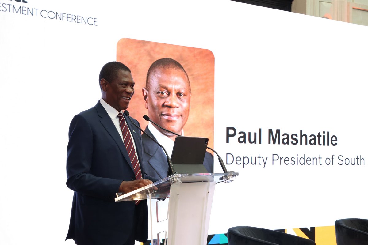 NathiMthethwaSA's tweet photo. Deputy President @PMashatile led the South African delegation to the High-level segment of the SA-FRANCE Investment Conference taking place in France, Paris. This conference reflects our shared ambition to turn economic cooperation into inclusive growth. https://t.co/WX7suvrt7J