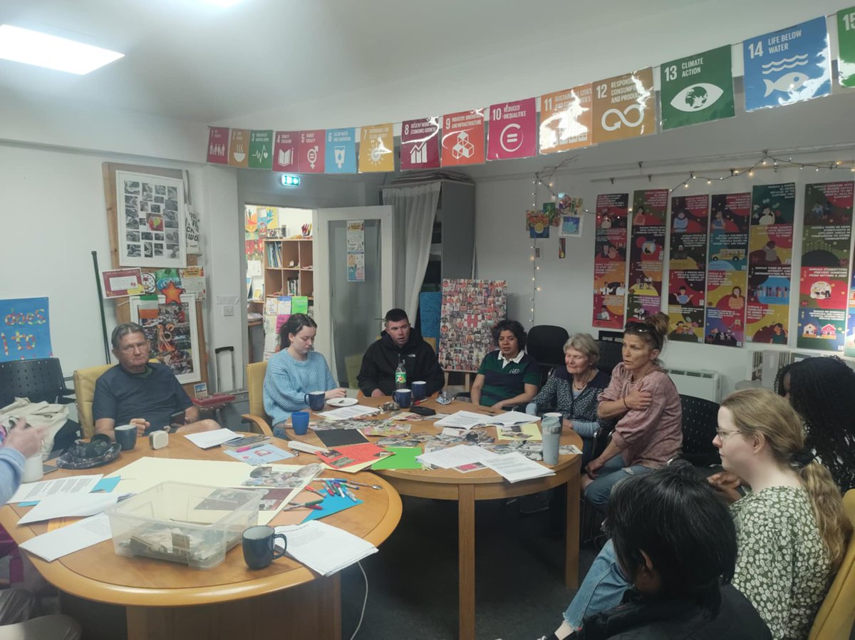 ATDIreland's tweet photo. Wonderful @ATDIreland Community Open House, continuing our 'Wall of issues' project, Singalong with Maurice Hurley, great cooking, gardening &amp; conversations.
#Community #skillsharing https://t.co/nav6QUjJpf