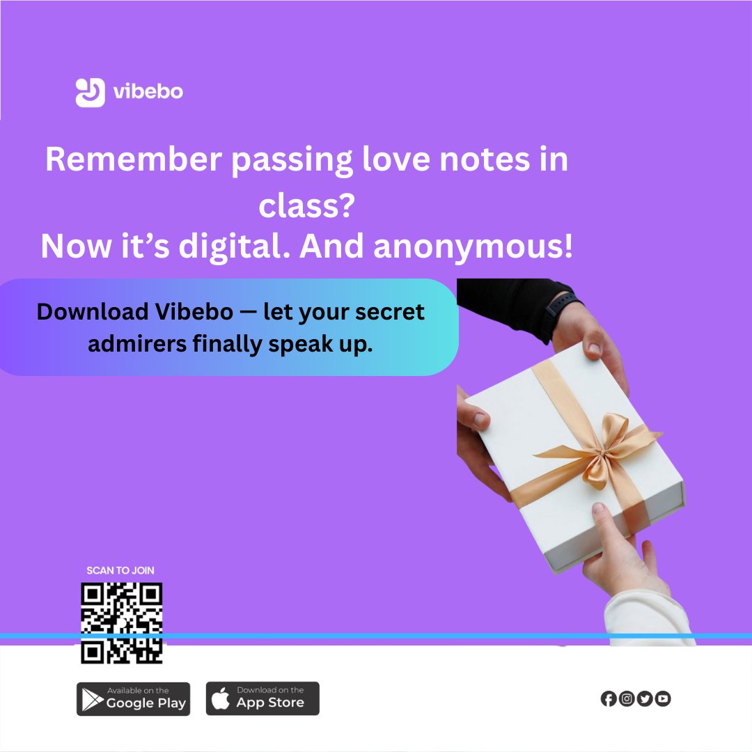 myvibebo's tweet image. Remember when love notes were passed in class?
Yeah. That.
But digital.
And anonymous.

Vibebo is the drama.

Visit: vibebo.com/download to get your link

#Vibebo #DigitalLoveNotes #AnonymousVibes #SoftLaunchEnergy