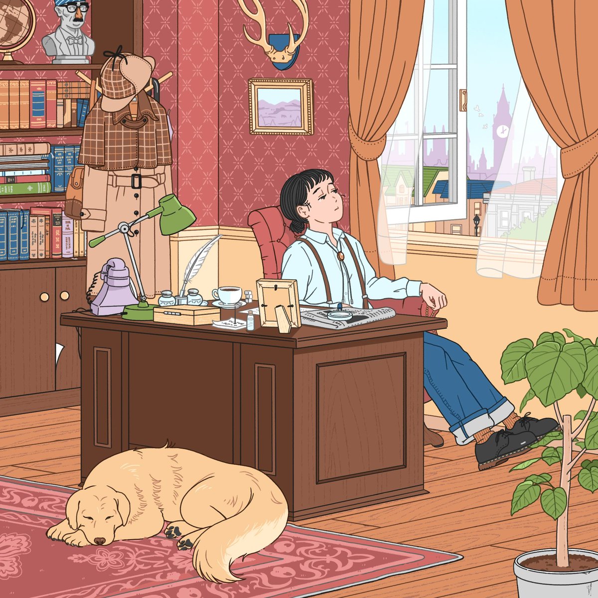 「#探偵の日  」|水川雅也 | イラストレーターのイラスト