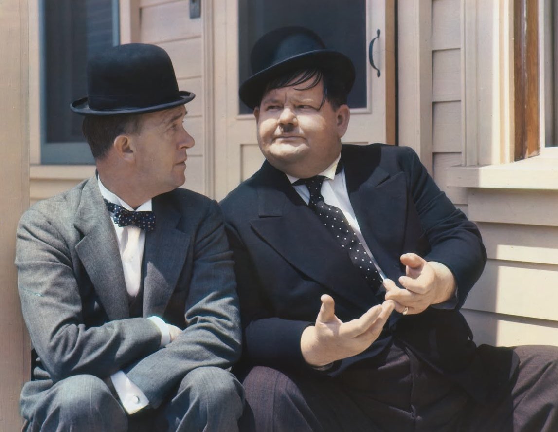 CHC_1927's tweet photo. Legendary Stan Laurel &amp; Oliver Hardy. These guys never disappoint when you want some fun to watch; their comedies are like fine wine to me. https://t.co/izq2qyjGX7