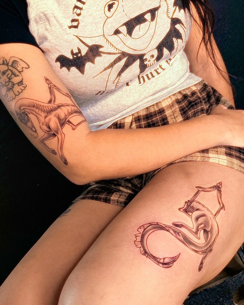 magpyres's tweet photo. Ik everyone hates me for not posting digital paintings frequently anymore but here are some tattoos I’ve done recently https://t.co/ijLTs3opIb