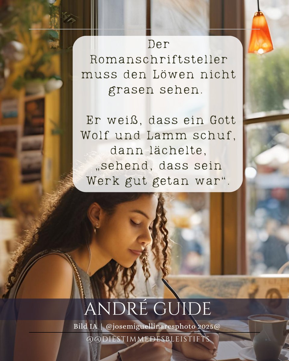 In der Natur hat alles eine festgelegte Ordnung, jedes Wesen stark in seinen Kräften. 
 
Gewiss wissen weder Löwe noch Wolf, dass sie zur Nahrung jenes Grases werden, das die Nachkommen von Antilope und Lamm fressen werden.

— «Mi», 2025 ©