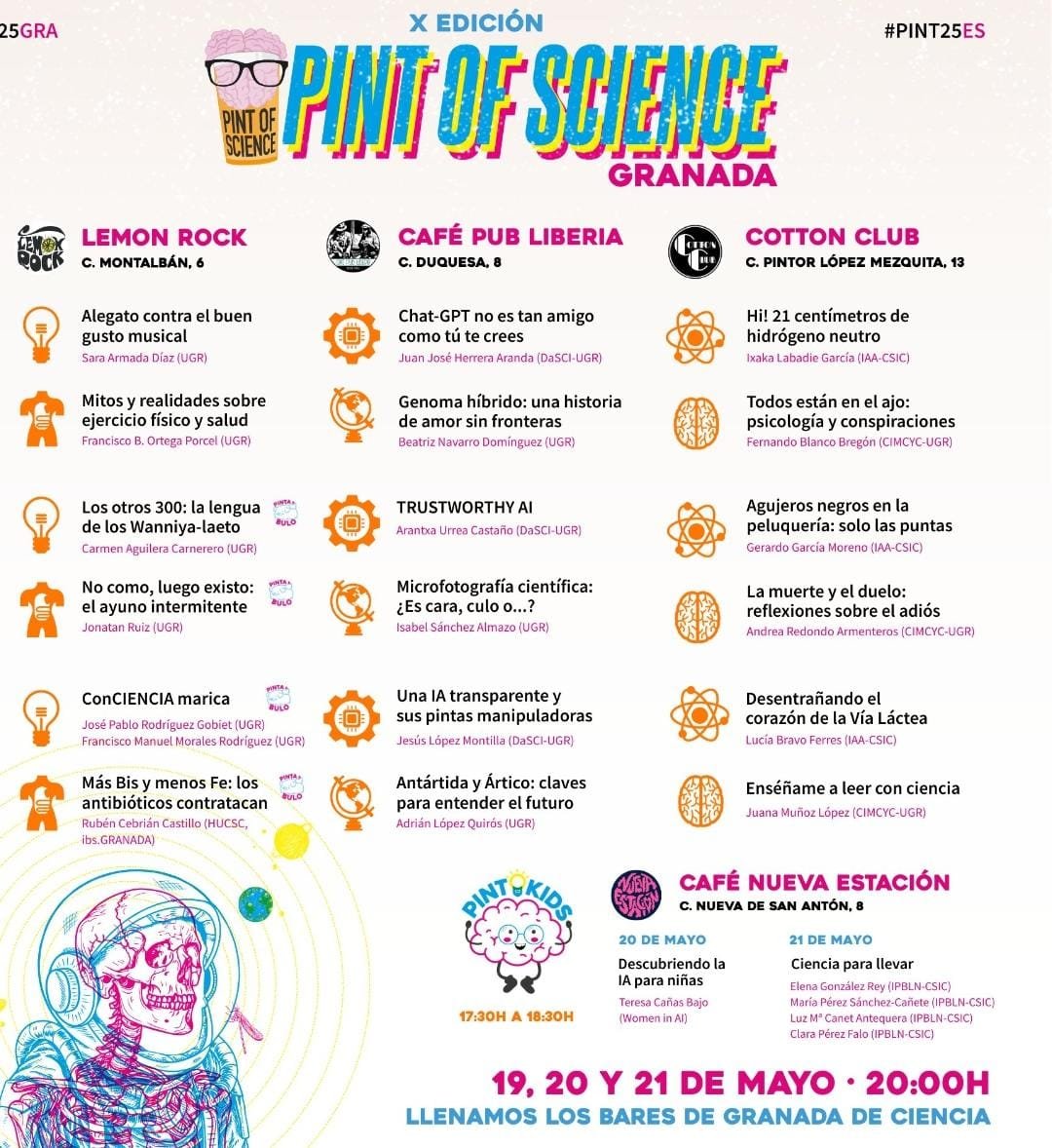 Esta tarde (21h) en el Lemon Rock participo con una charla sobre bacterias y antibioticos dentro del Festival Pint of Science.  Cerveza, ciencia y rock, ¿que más se puede pedir?
<a href="/ibsGRANADA/">ibs.GRANADA</a>
<a href="/clinicogranada/">Hospital Universitario Clínico San Cecilio</a>
<a href="/cienciabaresGRA/">Ciencia en Bares Granada</a> 
<a href="/pintofscienceES/">Pint of Science ES</a>