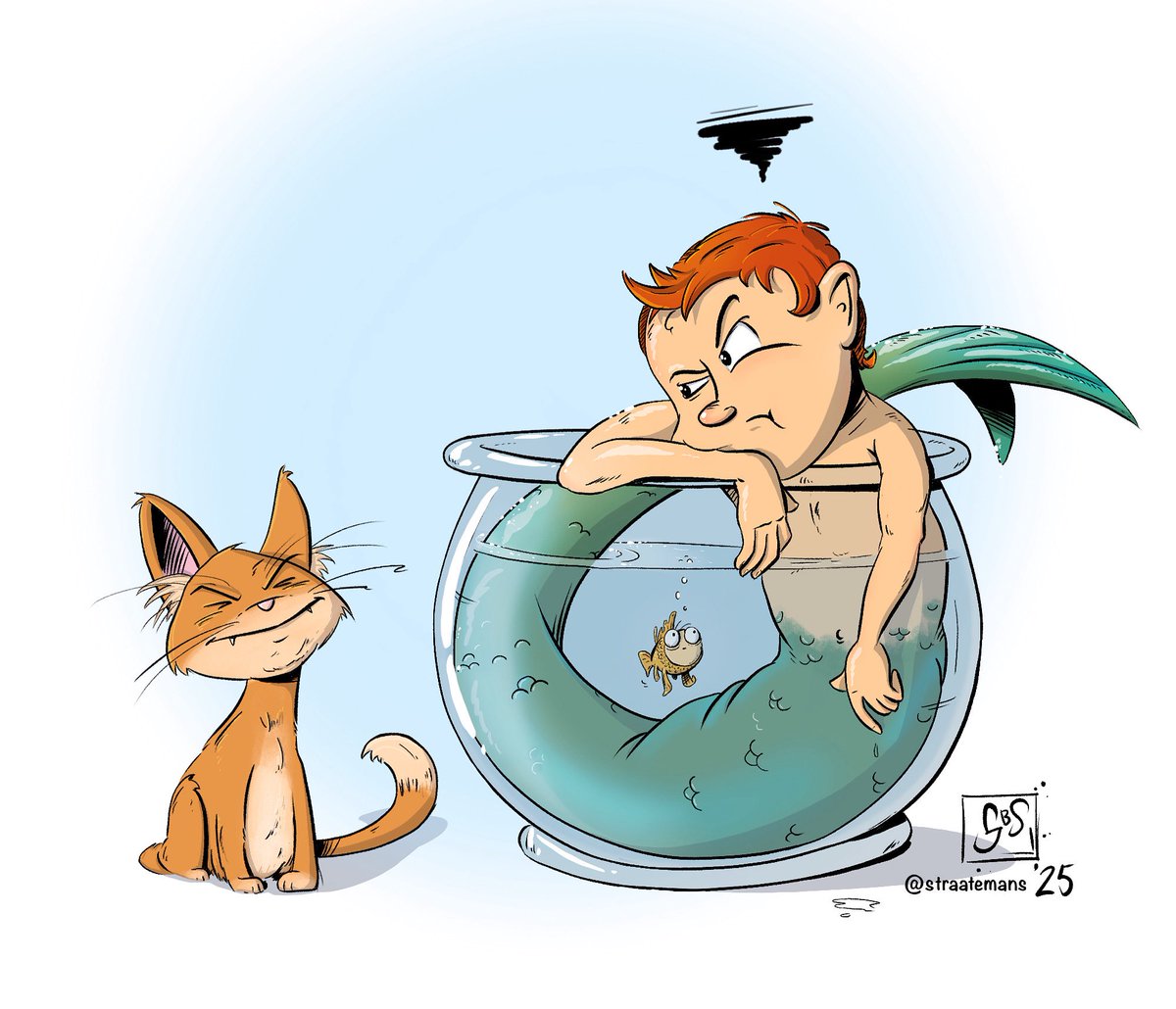 Another #mermay2025 post.
It is day 21: Aquarium theme.

#mermay2025 #mermay #mermaid #mermaidart #illustration #drawing
#drawingchallenge #characterdesign #digitalart #mermaidillustration
#artistsoninstagram #artofinstagram #sketchaday #procreateart #fantasyart #cartoon