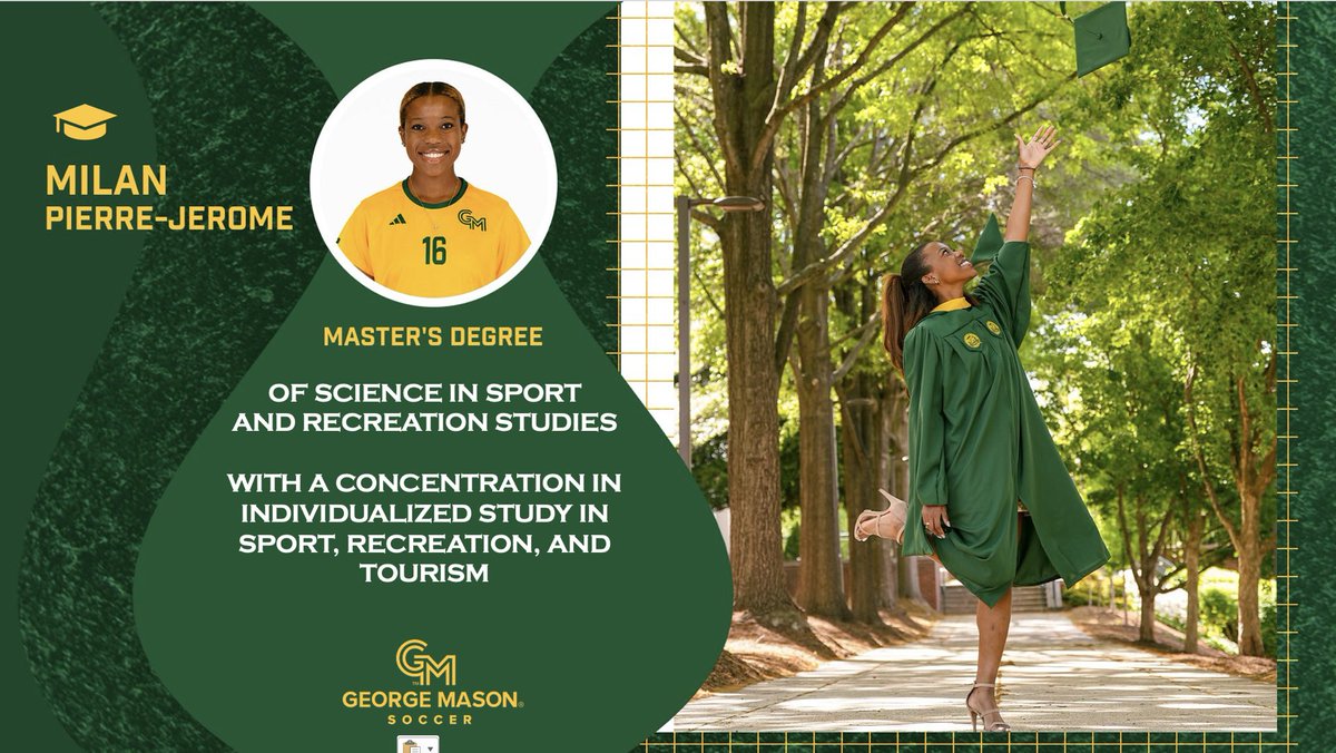 𝓢𝓹𝓻𝓲𝓷𝓰 2025 𝓖𝓻𝓪𝓭𝓾𝓪𝓽𝓲𝓸𝓷

🎓 Milan Pierre-Jerome
🏠 Ft. Lauderdale, Florida
📚 Masters of Science in Sports and Recreation Studies
🔍 Individualized Study in Sport, Recreation, and Tourism

#masonnation 🟡🟢🔰