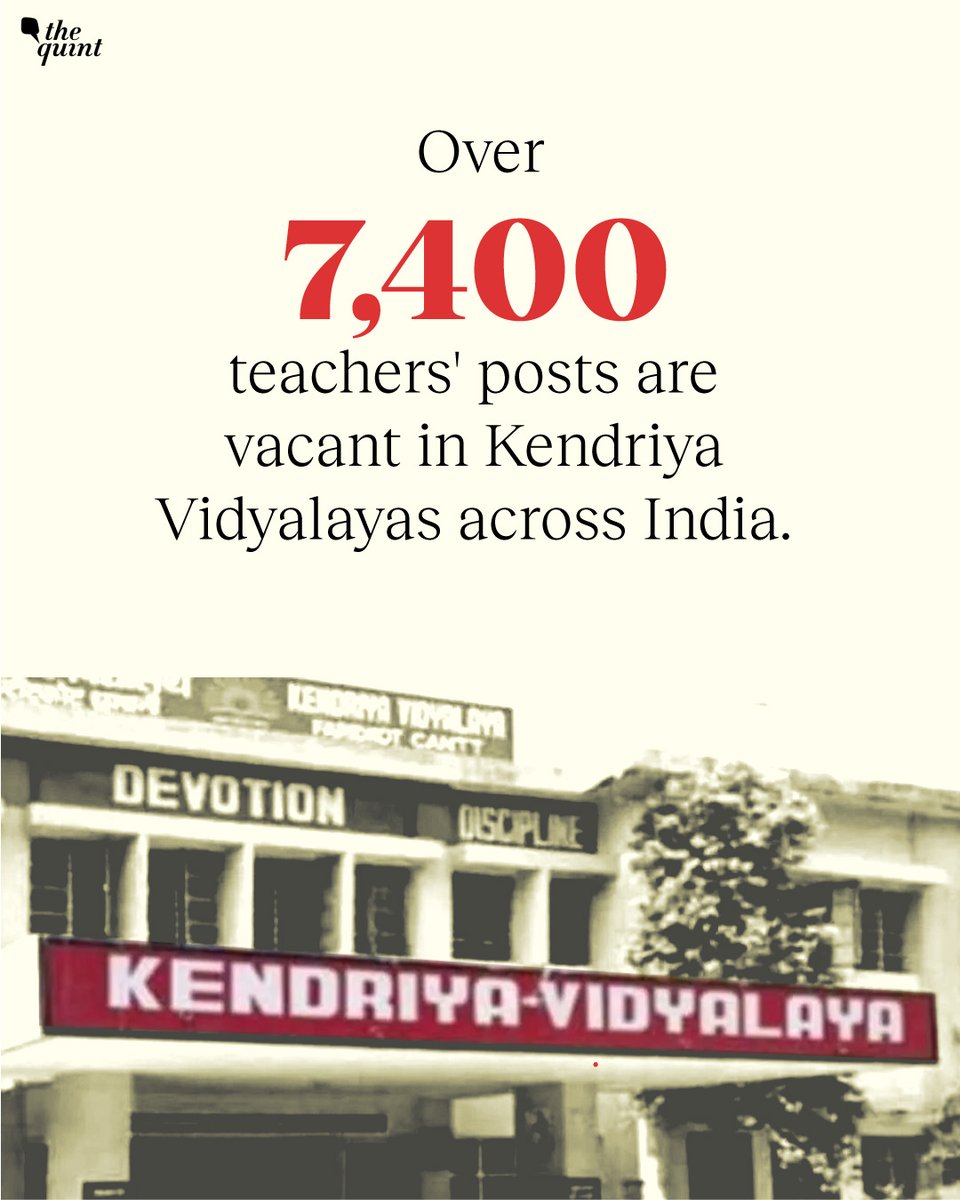 The Quint (@thequint) on Twitter photo In the third story under the State of Education series, The Quint's <a href="/aakriti_handa/">Aakriti Handa</a> looks at how Kendriya Vidyalayas and Navodaya Vidyalayas across India are replete with unfilled teachers' posts
Read the full story: thequint.com/news/education… In the third story under the State of Education series, The Quint's <a href="/aakriti_handa/">Aakriti Handa</a> looks at how Kendriya Vidyalayas and Navodaya Vidyalayas across India are replete with unfilled teachers' posts
Read the full story: thequint.com/news/education…