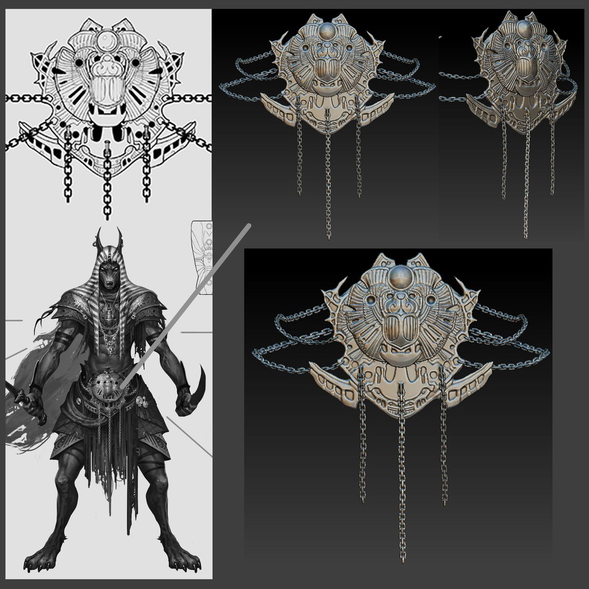 ArkhipStarkov's tweet photo. Anubis/Work in Progress! Character model for AA project.
https://t.co/g2Urd9L33d
#3d #3DCG  #gamedev #indiedev #indiegame #3DModel #3dmodeling #characterdesign #characterart #character #Egypt #Anubis #gameart #DigitalArtist #digital3d #digitalart #anatomy #mythology https://t.co/lwMRU15nW7