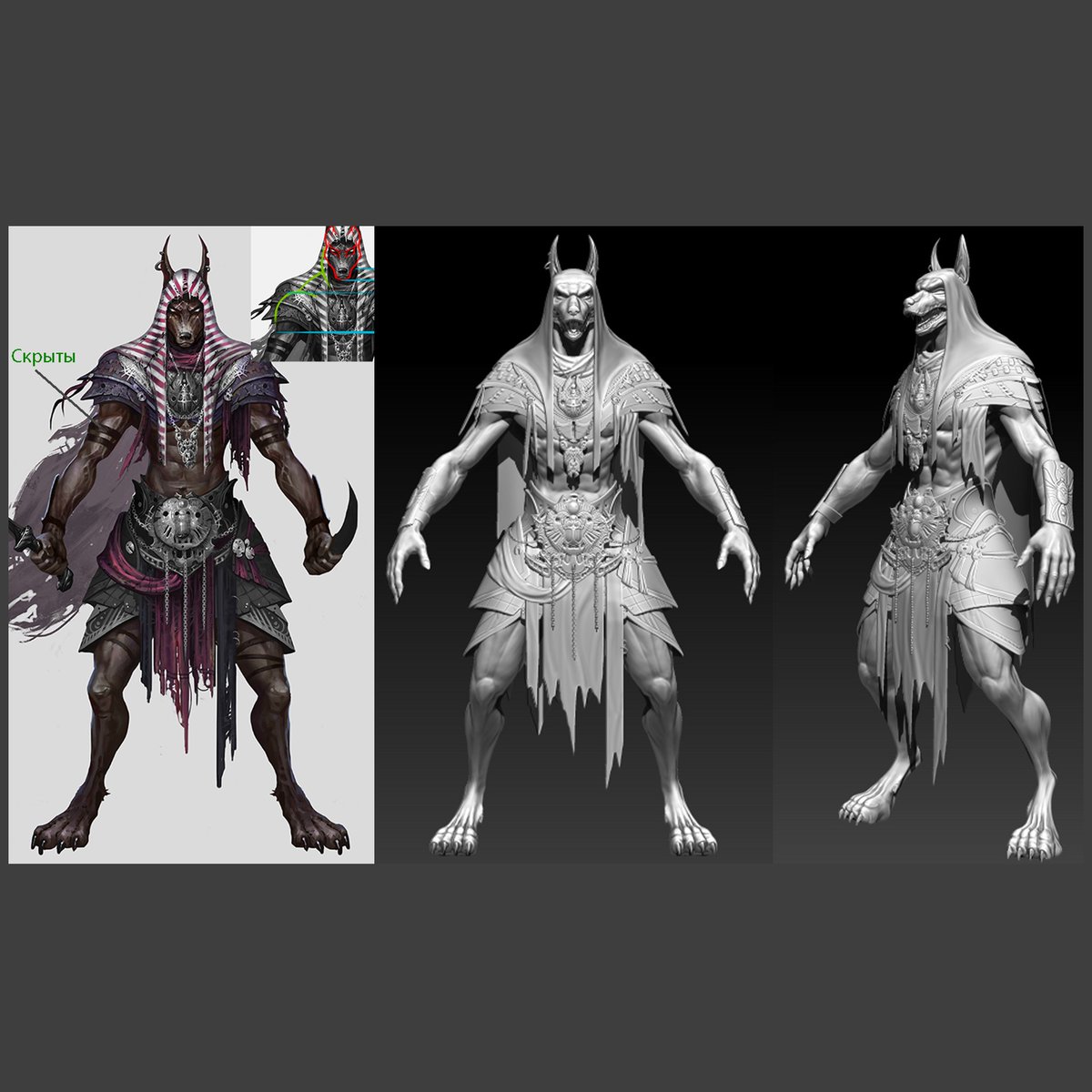 ArkhipStarkov's tweet photo. Anubis/Work in Progress! Character model for AA project.
https://t.co/g2Urd9L33d
#3d #3DCG  #gamedev #indiedev #indiegame #3DModel #3dmodeling #characterdesign #characterart #character #Egypt #Anubis #gameart #DigitalArtist #digital3d #digitalart #anatomy #mythology https://t.co/lwMRU15nW7
