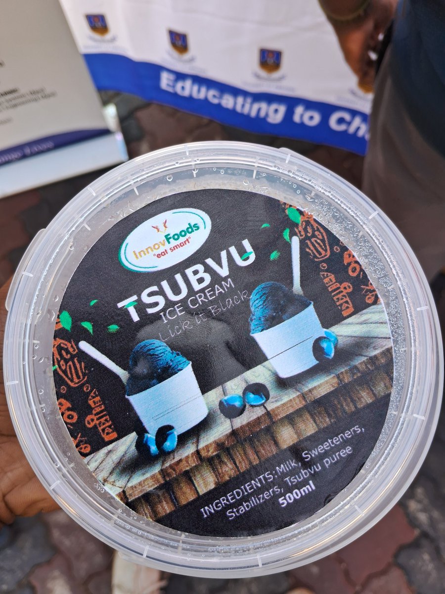 lesmupeti's tweet photo. Tsubvu flavoured Ice cream😋 at UZ Research Week. https://t.co/FNm9PW2q6w