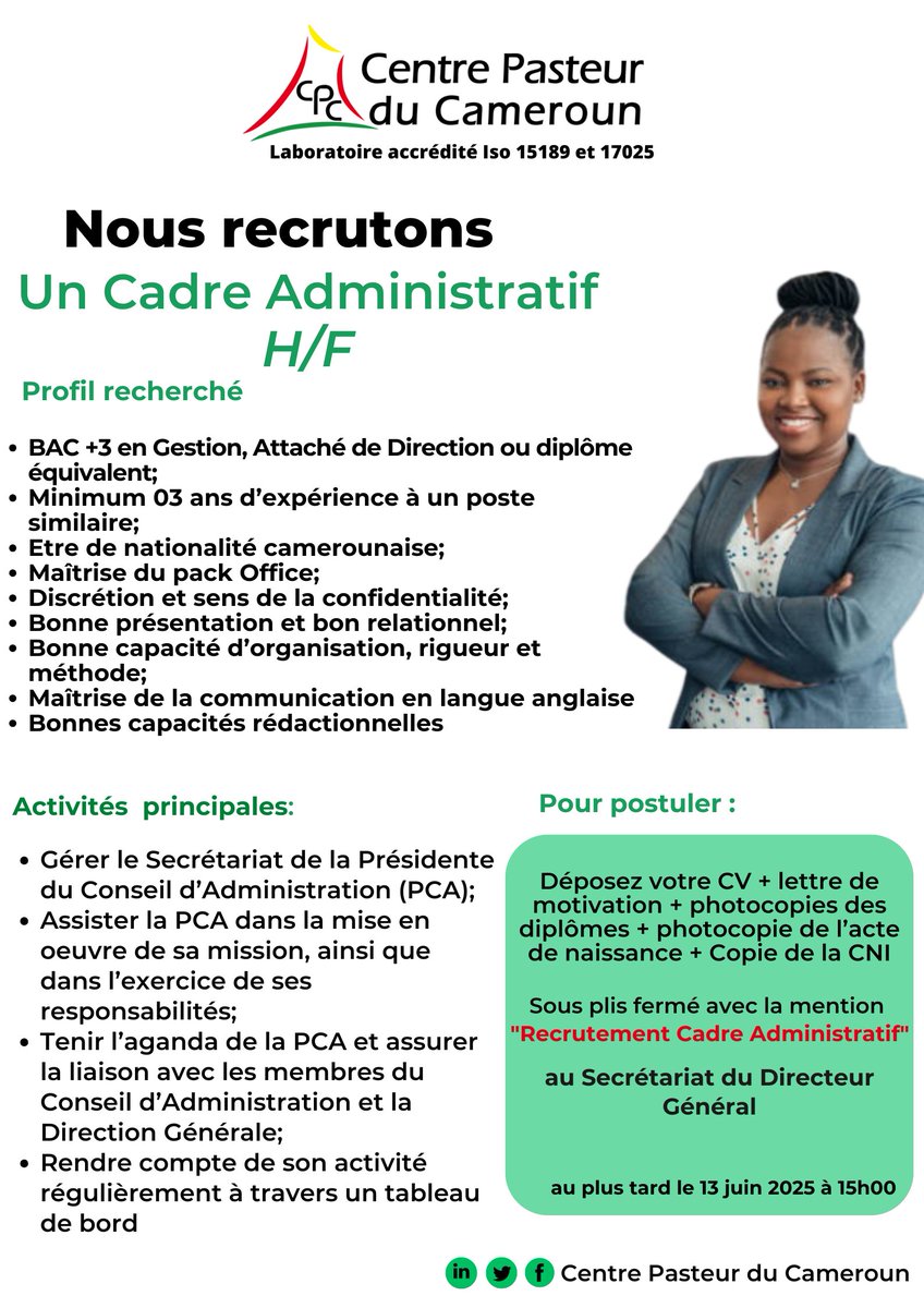 SBakoti's tweet photo. Le @CentrePasteur recrute.
#job #recrutement https://t.co/OUeq5Bqdb2