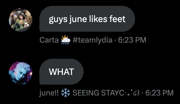 METCrave's tweet photo. A crazy allegation has hit the MET's gc! June, aka (@lydiamaxxing) accused of liking feet!
#METs #MiniEmoToots https://t.co/Mn2nQuQHOA