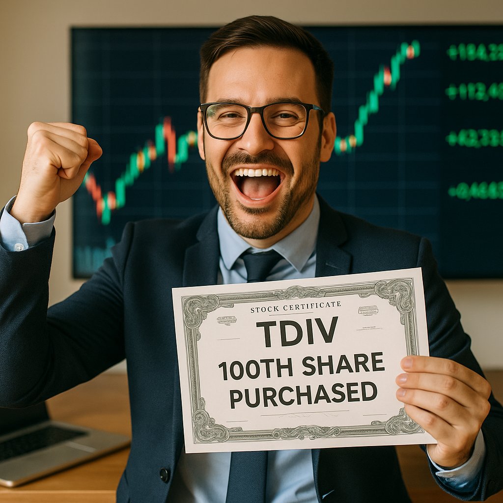 dividend_runner's tweet photo. De kleine stappen in de reis naar mindere financiele afhankelijkheid moet je vieren. Vandaag mijn 100ste $TDIV dividend ETF aangeschaft. #tdiv #etf #dividend #fire #investeren https://t.co/4T19gZYm3V