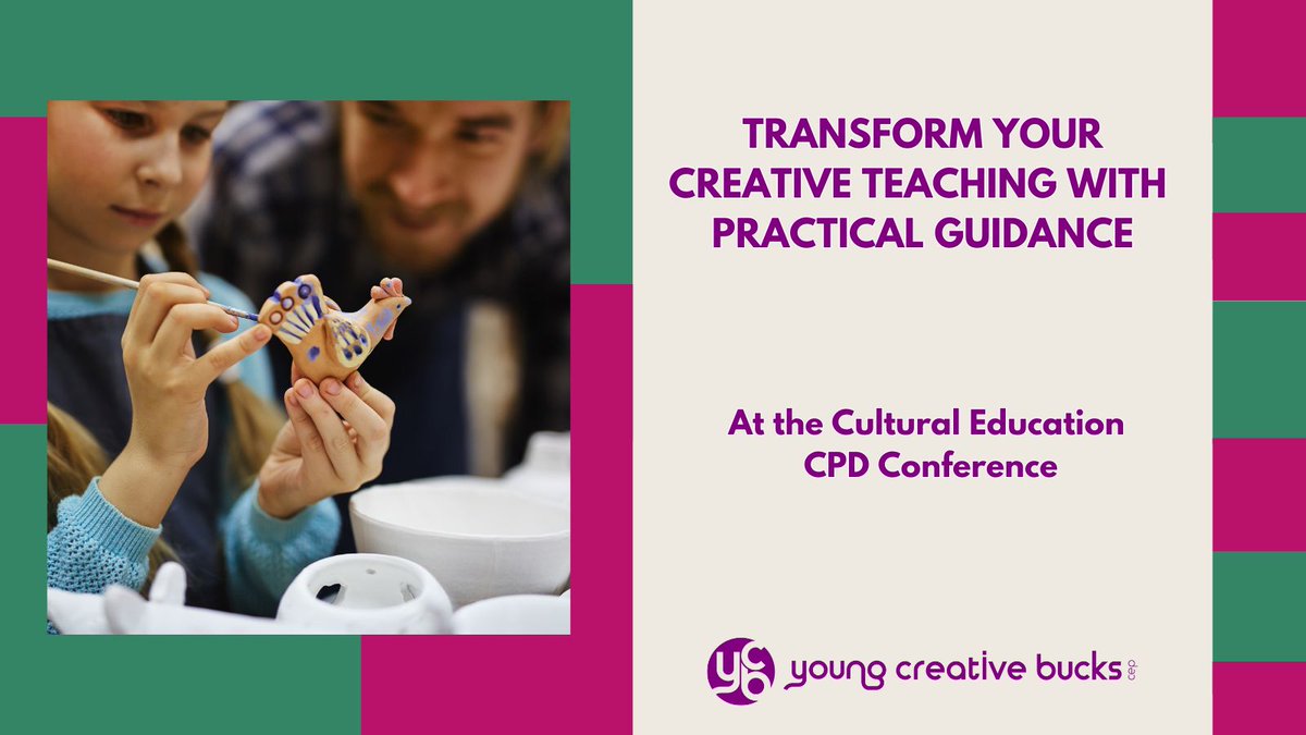 YCBucksCEP's tweet photo. Primary teachers – transform your creative teaching with practical guidance! 

Join us at the YCB CPD Conference on 26 June in High Wycombe.

FREE for Bucks Champions Network members | £50 for others

https://t.co/X2KoJyQQlZ

#YCBConference2025 #TeacherCPD https://t.co/K2sWosDjjy