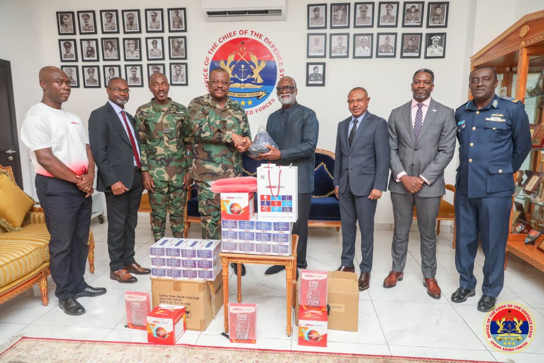 glicogroup's tweet photo. GLICO Group Executives, led by our Founder & Executive Chairman, Dr. Kwame Achampong-Kyei paid a courtesy visit to Chief of Defence Staff, Lt Gen William Agyapong, at the General Headquarters.
#GLICOGroup
#insurgent
#glicocares https://t.co/OYENp7KBYd