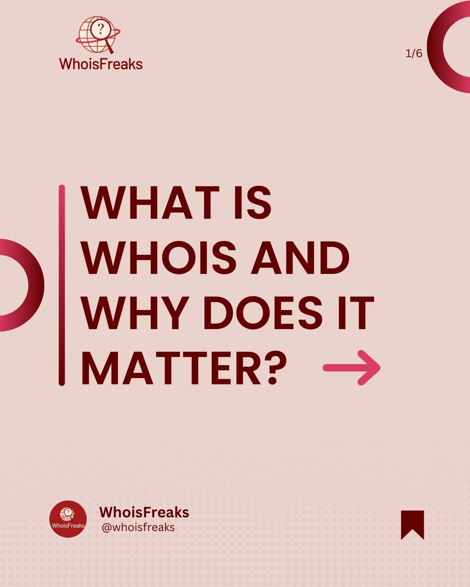 whoisfreaks's tweet image. 🔍 What is WHOIS &amp;amp; why does it matter?
WHOIS lets you see who owns a domain and when it was registered.
It’s a key tool for transparency, security, and spotting online scams. 🌐🛡️
#WHOIS #CyberSecurity #DomainCheck #OnlineSafety #WhoisFreaks