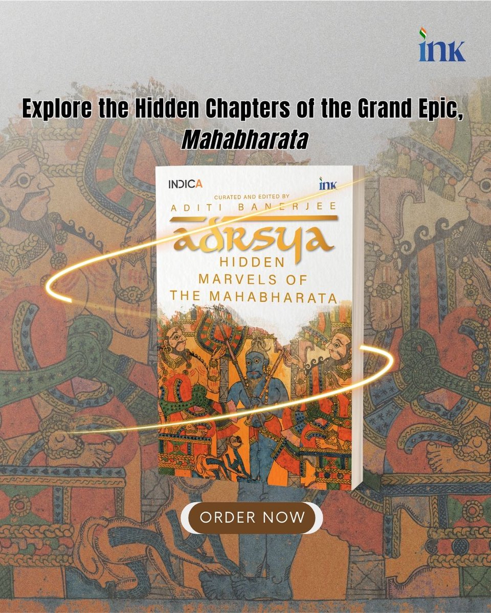 Hear out the forgotten voices of the epic that shapes the soul of Bharat.

𝘈𝘥𝘳𝘴𝘺𝘢: 𝘏𝘪𝘥𝘥𝘦𝘯 𝘔𝘢𝘳𝘷𝘦𝘭𝘴 𝘰𝘧 𝘵𝘩𝘦 𝘔𝘢𝘩𝘢𝘣𝘩𝘢𝘳𝘢𝘵𝘢, edited and curated by Aditi Banerjee, brings forth the stories of those long overshadowed—fierce queens, silent warriors, wise
